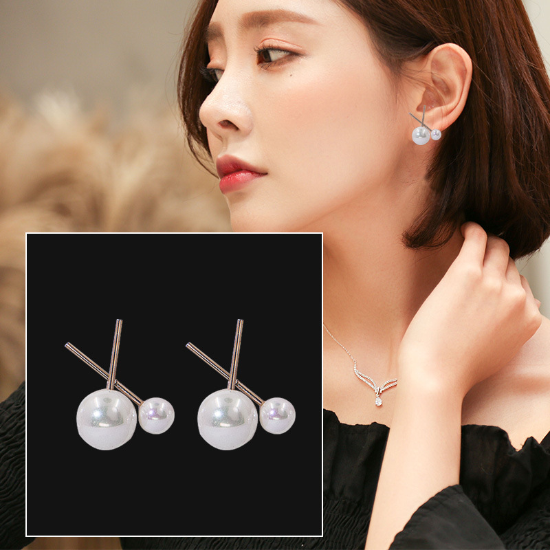 珍珠钛钢耳钉精致高级感优雅耳钉耳环简约女耳饰耳钉厂家直销