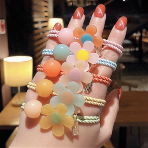 ins elegant style hair rope cute colorful flower hair accessories hair rope korean style hair band girly tie hair rubber band headdress