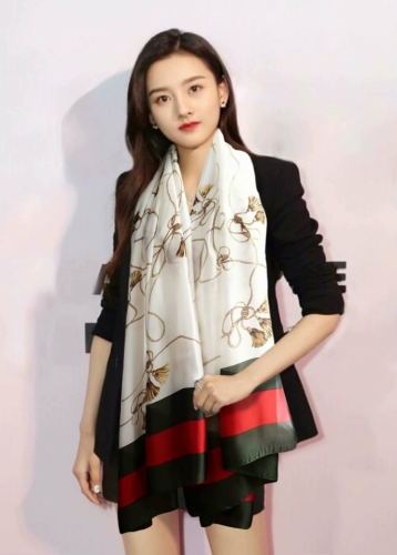 Korean-Style Silk-like Fashion Scarf Anti-Sunburn Shawl New Version Listed