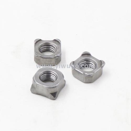 nut manufacturer national standard color galvanized square nut carbon steel square welding screws four-corner welding nut