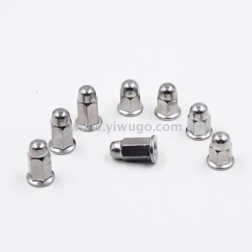 nickel plated lengthened flange cover type nut cover type decorative nut with pad fastener