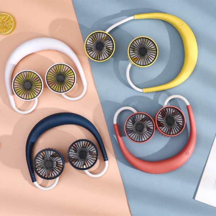 迷你创意USB小风扇懒人风扇挂脖运动散热风扇户外旅游便携小风扇