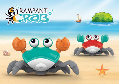 stall net red tiktok creative children‘s toys bath play water climbing imitation amphibious crab toy beach