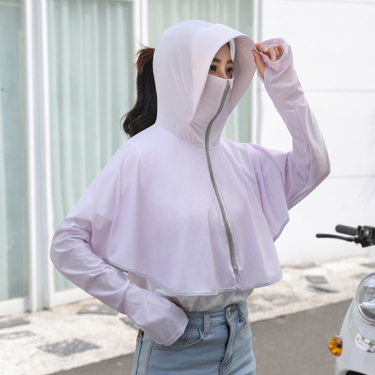 厂家直供冰丝防晒衣透气防晒衫防紫外线防晒衣轻薄长袖防晒衣