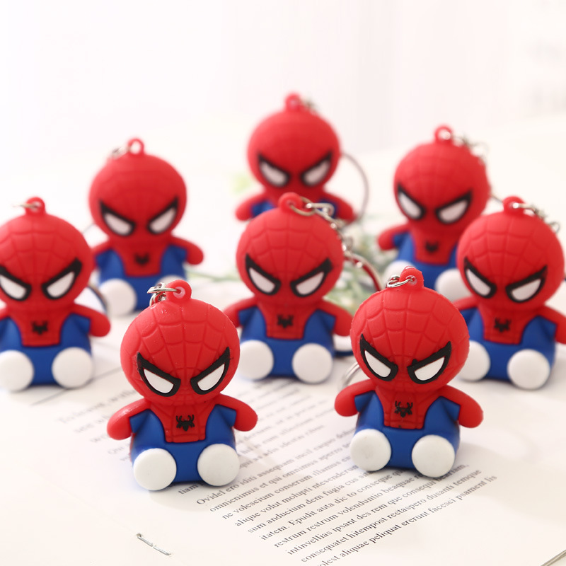 软胶卡通立体公仔蜘蛛钥匙扣挂件包包钥匙链儿童学生精美礼品批发