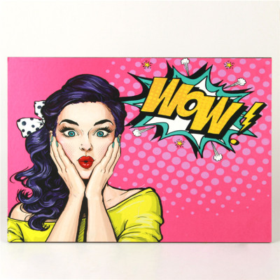 时尚女郎木板装饰画客厅玄关画无框画