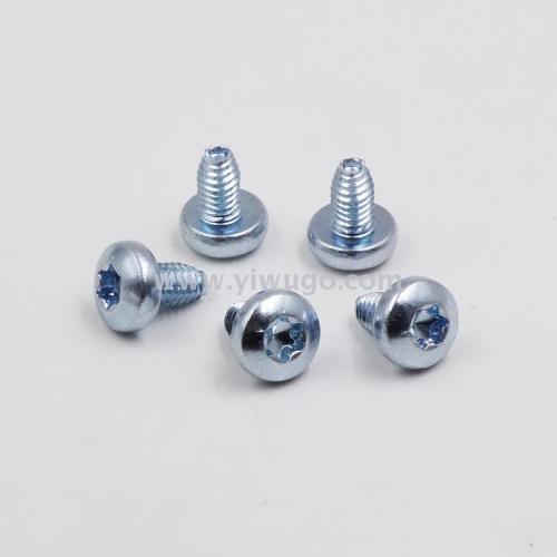 fastener galvanized hardened inner six-flower plum groove coiled hair triangle teeth self-tapping locking screw complete specifications