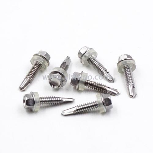 fastener stainless steel outer hexagon drill tail screw colored steel tile self drilling dovetail nail stainless steel