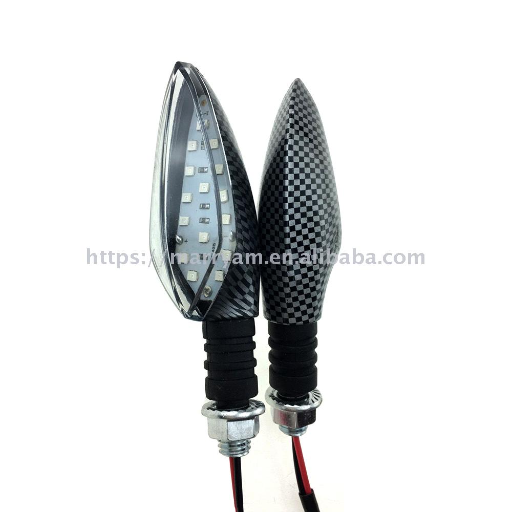 摩托车转向灯摩托车LED信号灯跑马指示灯流水车灯摩托车改装配件