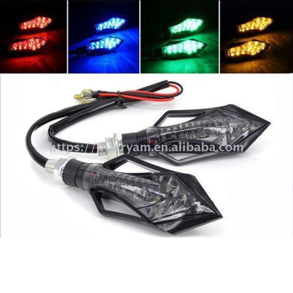 跨骑踏板摩托车改装件个性创意LED防水流光跑马流水转向灯总成12V