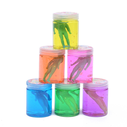 Slim Sparkling Glue Transparent Jelly plasticine Crystal Mud Fun Decompression Mud Stamp Mud Set Factory Wholesale 