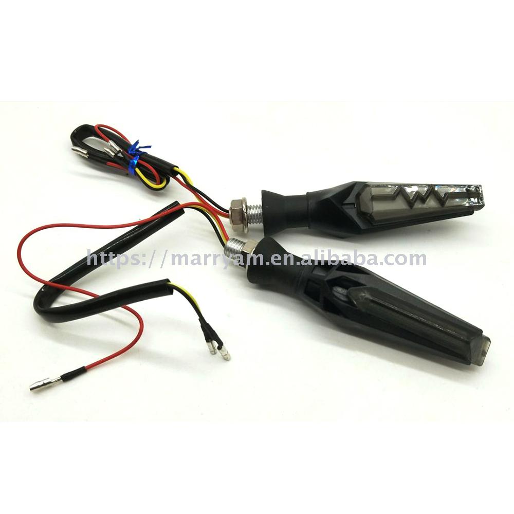 摩托车转向灯摩托车LED信号灯跑马指示灯改装流水车灯改装配件