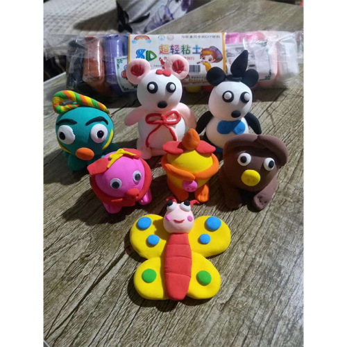 Children‘s Toy DIY Colored Clay Plasticene 36 Color Super Light Clay 500G Bag Light Brickearth Hands and Feet Inkpad Polymer Clay