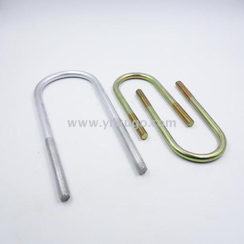 fasteners carbon steel q235 u-shaped pipe clamp u-shaped bolt in stock galvanized u-type screws square card