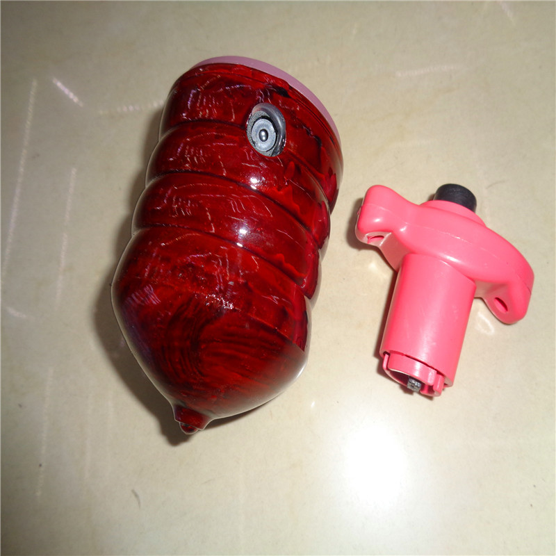 七彩音乐激光发光陀螺LED仿木陀螺旋转闪光陀螺地摊货源厂家直销详情8