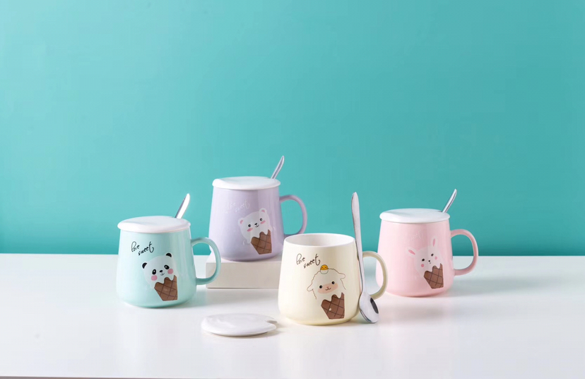 卡通动物陶瓷杯