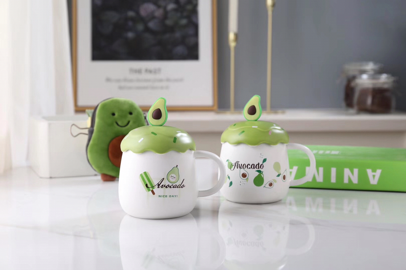 网红爆款牛油果创意陶瓷杯