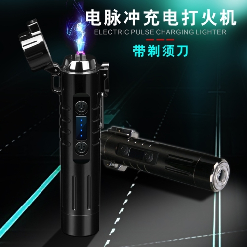 s1909 shaver double arc lighter usb charging creative personalized gift advertising tiktok same style