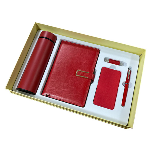 usb flash drive five-piece gift set thermos cup pen gift set