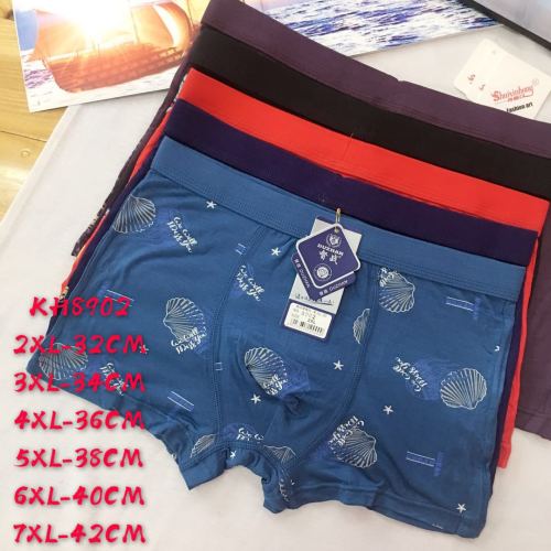 domestic and foreign trade flat-leg underwear men‘s four-leg pants bamboo charcoal fiber boxers factory direct sales