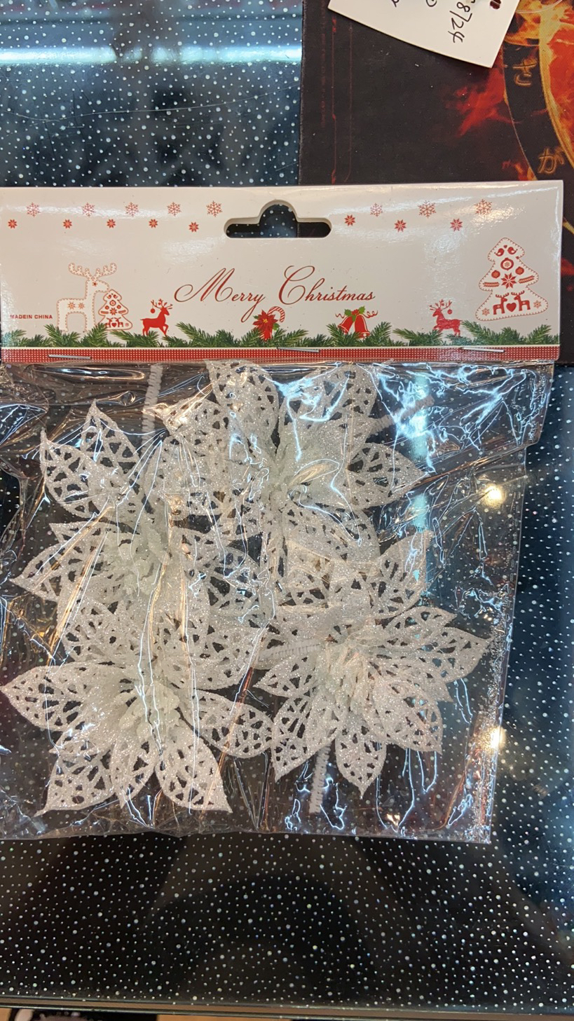 圣诞花，圣诞球，雪花片，各种尺寸形状