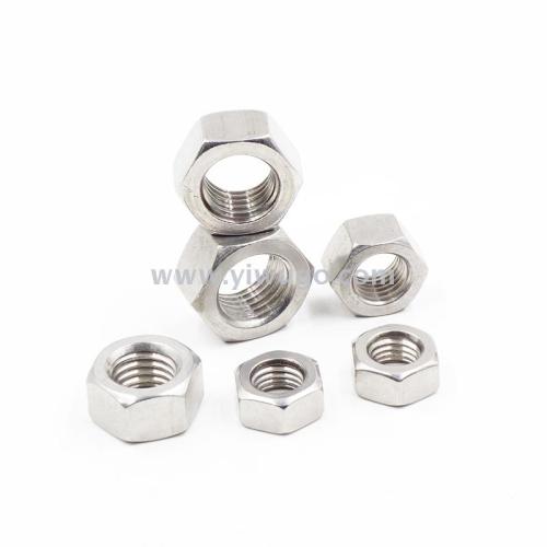 304 stainless steel hexagon nut outer hexagon nut standard six-side nut fastener