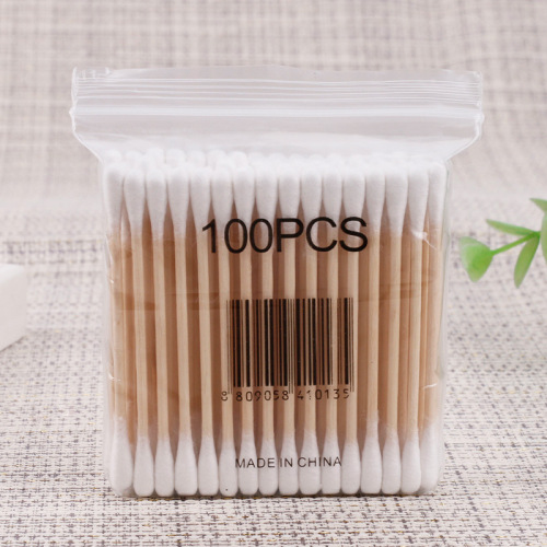 Factory Production High Temperature Cosmetic Cotton Swab Health Swab 100 Pcs/Pack 480 Packs/Box Cotton Rod