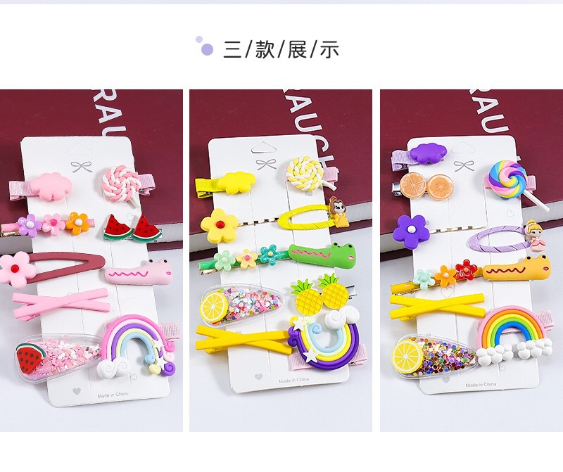 儿童发饰女公主彩虹发夹不伤发刘海夹卡通碎发整理bb发卡韩国头饰