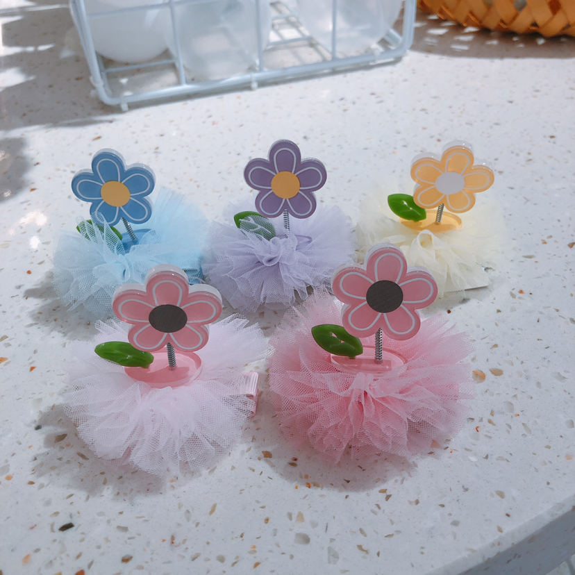 摩登女孩 韩系儿童宝宝太阳花压夹 混色批发