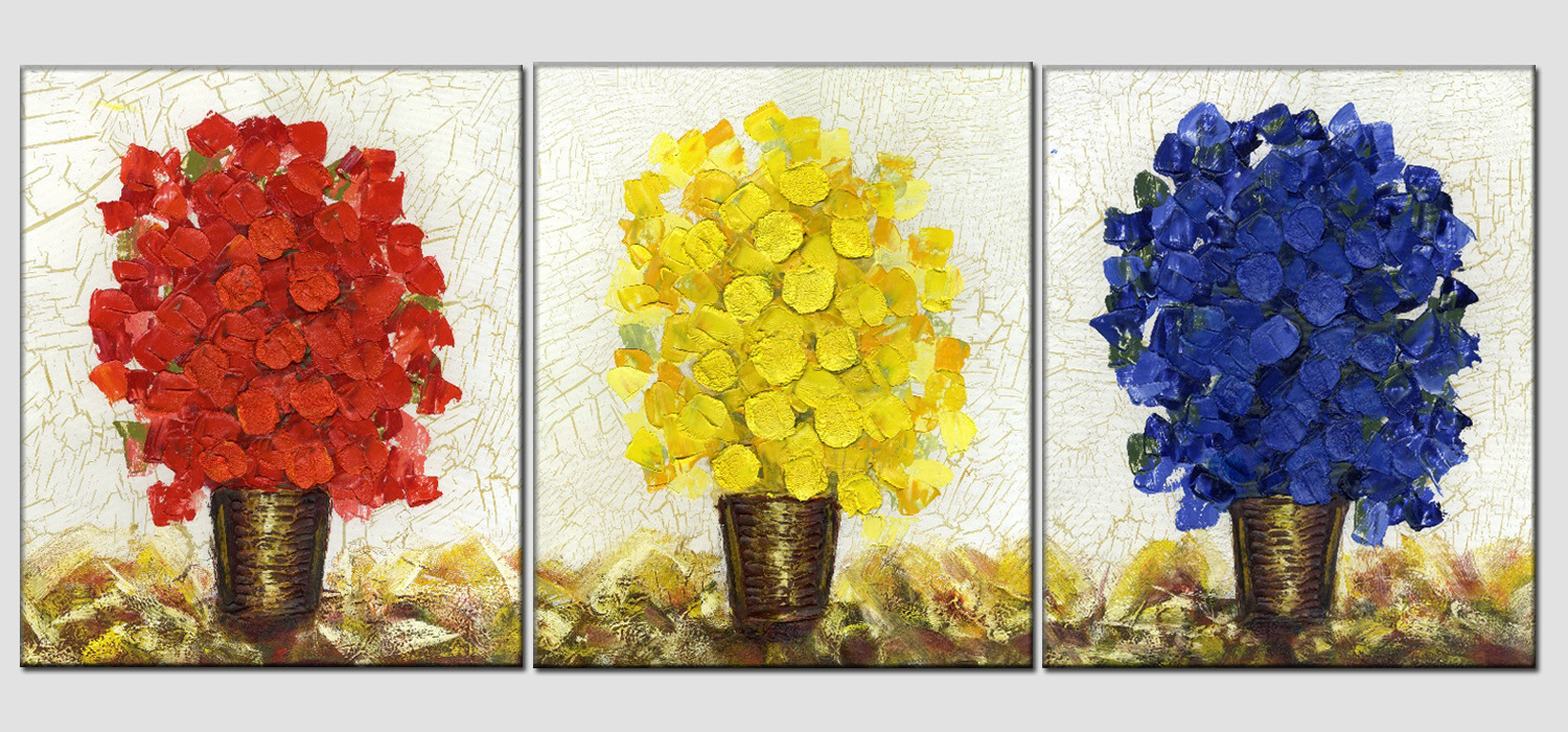 爆款欧式卧室床头无框油画 外贸出口挂画 创意工艺组合半手绘油画