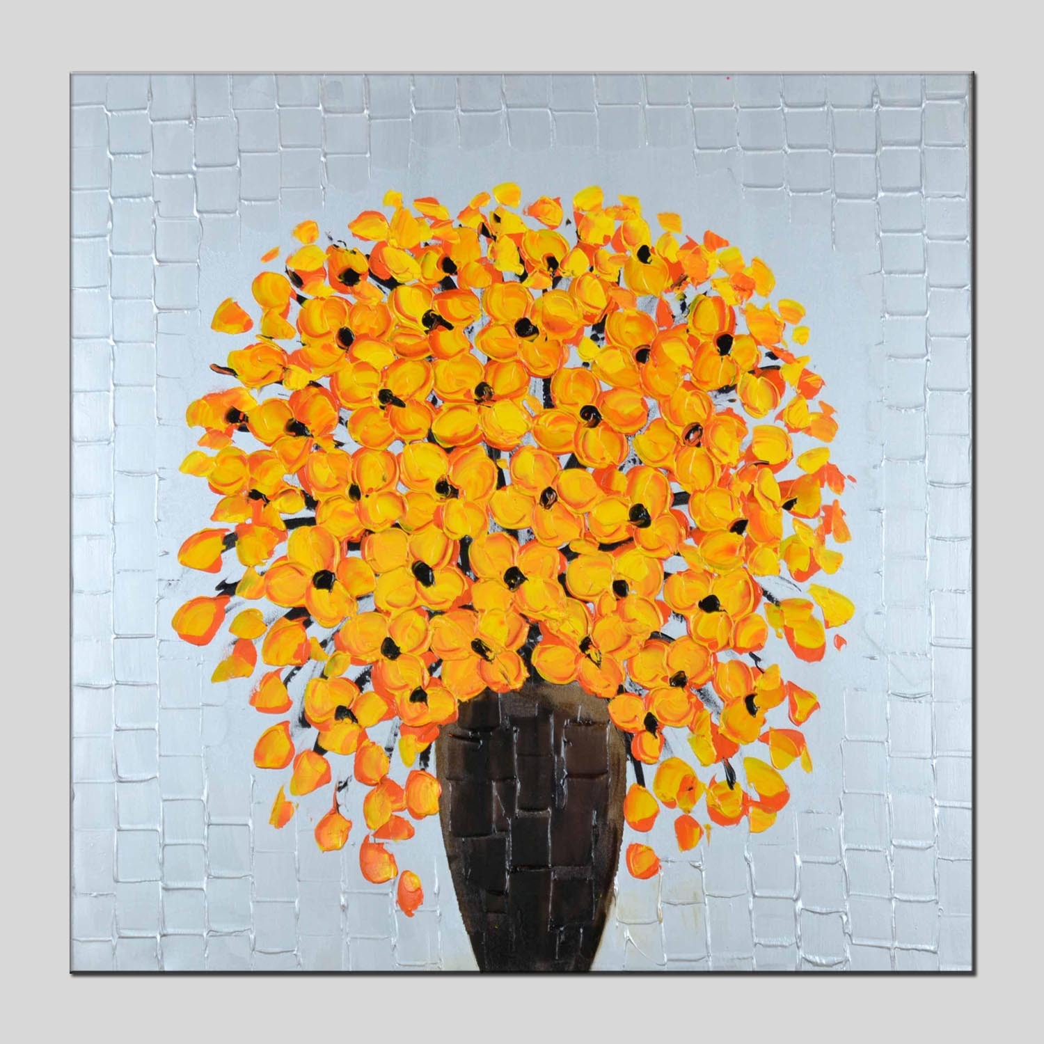 新品花卉手绘油画 无框画 丙稀画 装饰画 oil painting  厂家直销