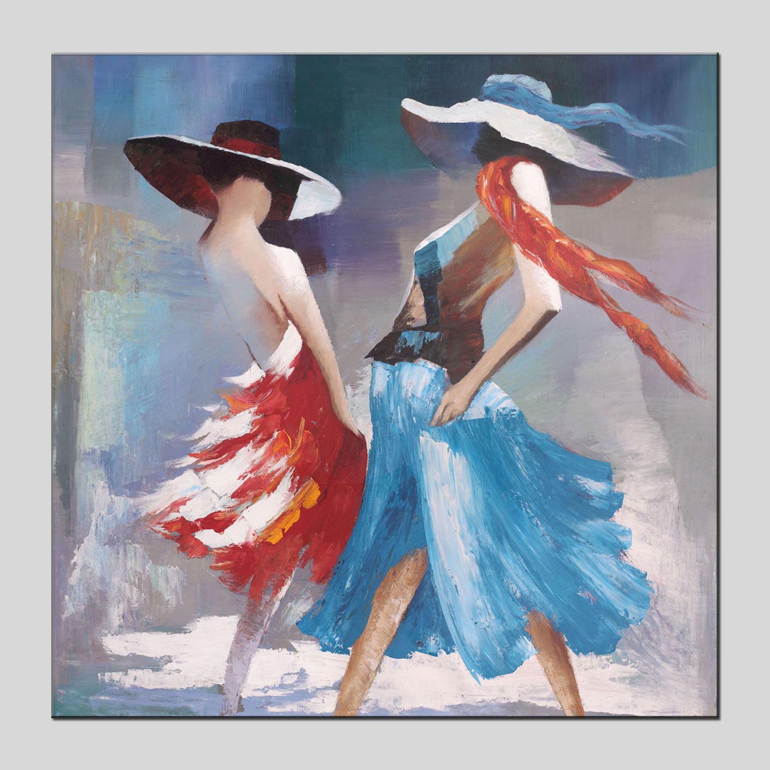 跳舞美女油画 美女人物 丙稀画 餐厅装饰画 工艺画