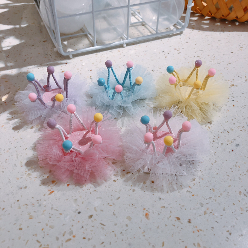 摩登女孩 韩系儿童宝宝皇冠玩具卡通压夹 混色不伤发