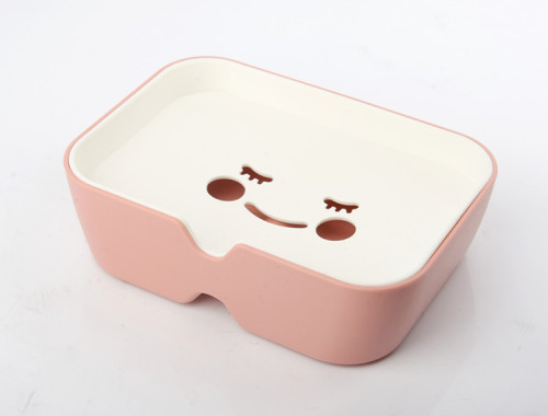 HL-1304 Smiley Face Soap Box Soap Box Plastic Bathroom Storage Box Soap Box