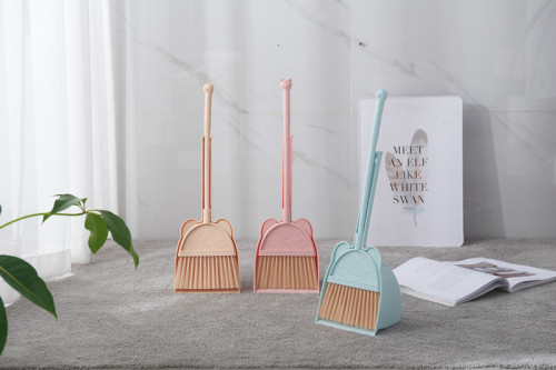 children play house plastic broom dustpan small broom dustpan set brush learning broom tool soft hair broom combination