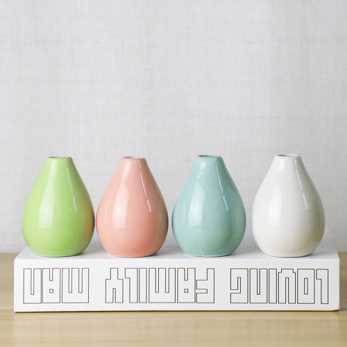 longli porcelain ceramic aromatherapy bottles creative home mini ceramic vase ornament decoration small hydroponic vase fat pier