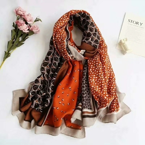 korean cotton and linen printed scarf new fashion scarf