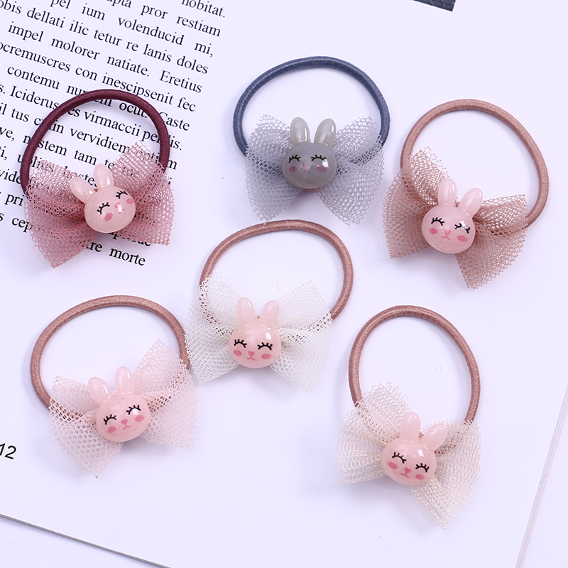 春夏爆款韩国儿童发饰卡通人物磨砂皮筋发圈不伤发公主头绳套装