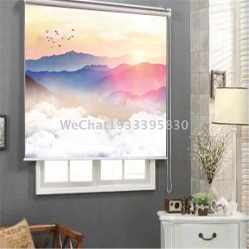 roller shutter curtain landscape painting full shading living room study exhibition hall roller shutter curtain factory direct customized finished product wholesale