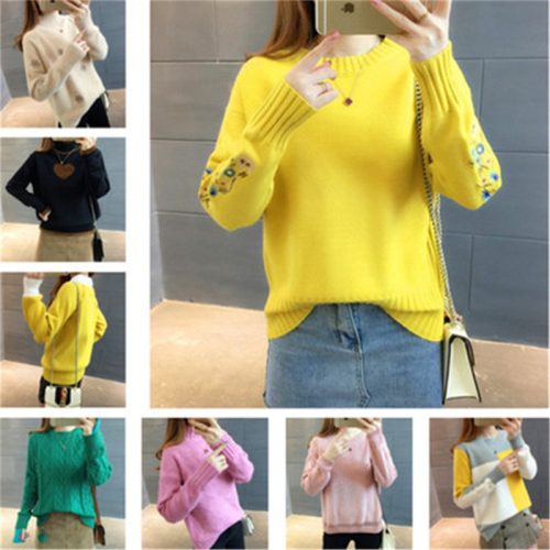 Autumn and Winter New Women‘s Clothing Thickened Jumper Foreign Trade Tail Goods Trend Women‘s Knitwear Stall Miscellaneous Stock