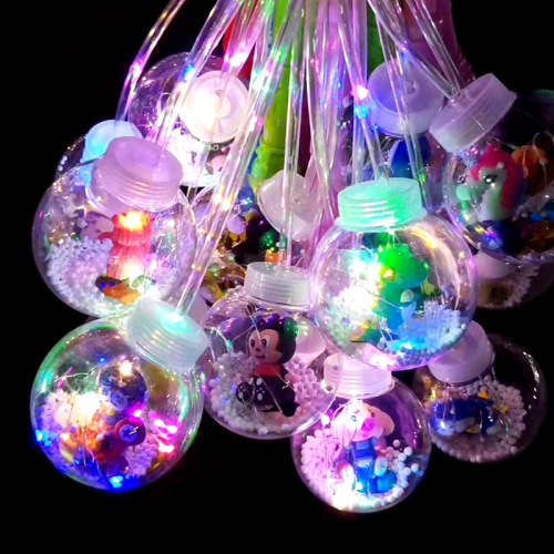 Stall Hot Sale TikTok Light-Emitting Portable Bounce Ball Portable Lantern Light-Emitting Children‘s Toy