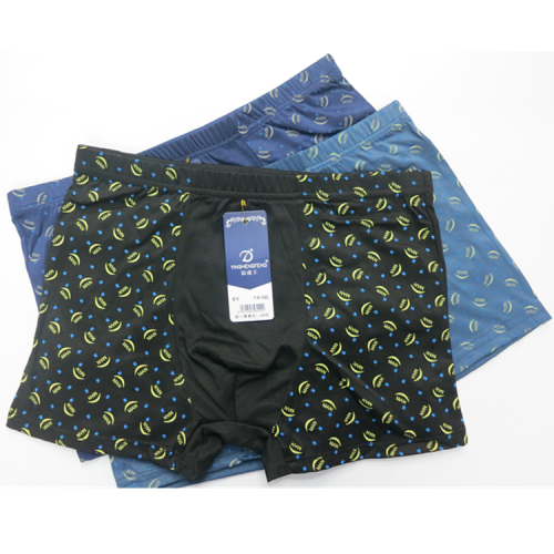 Men‘s Underwear Milk Silk Printed Boxers Stall Night Market Foreign Trade Wholesale