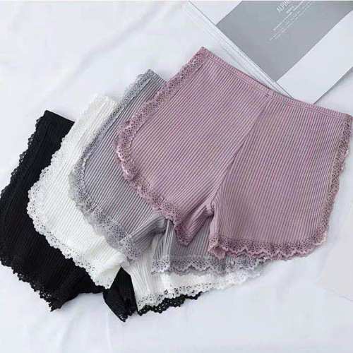 japanese summer cotton underwear popular women‘s lace three-point pants safety pants thread cotton-proof exposure wear