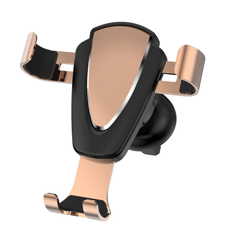金属材质车载支架出风口重力手机架导航支架多色