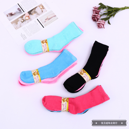Factory Factory Direct Sales High Thick Warm Wear-Resistant Boys and Girls Terry Long Socks Athletic Socks