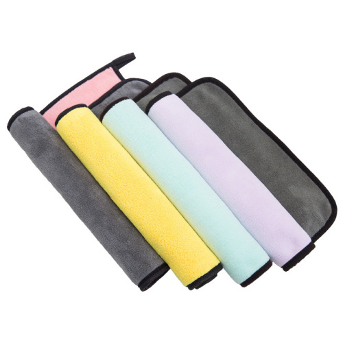 car cleaning cloth warp knitted coral fleece double-sided household wipes cleaning cloth absorbent cloth