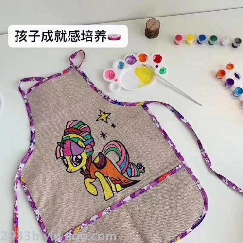New Product Children‘s Coloring Bib there Are 6 Different Patterns Pp Box Packaging DIY Products