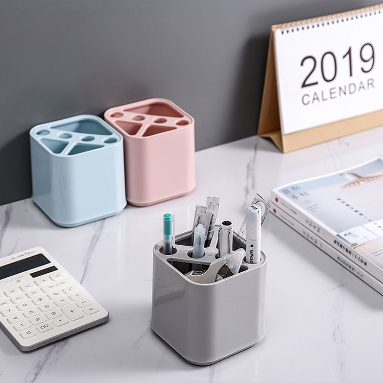 牙膏牙刷盒牙具座多孔洗漱沥水置物盒杂物分格收纳盒化妆刷笔筒盒