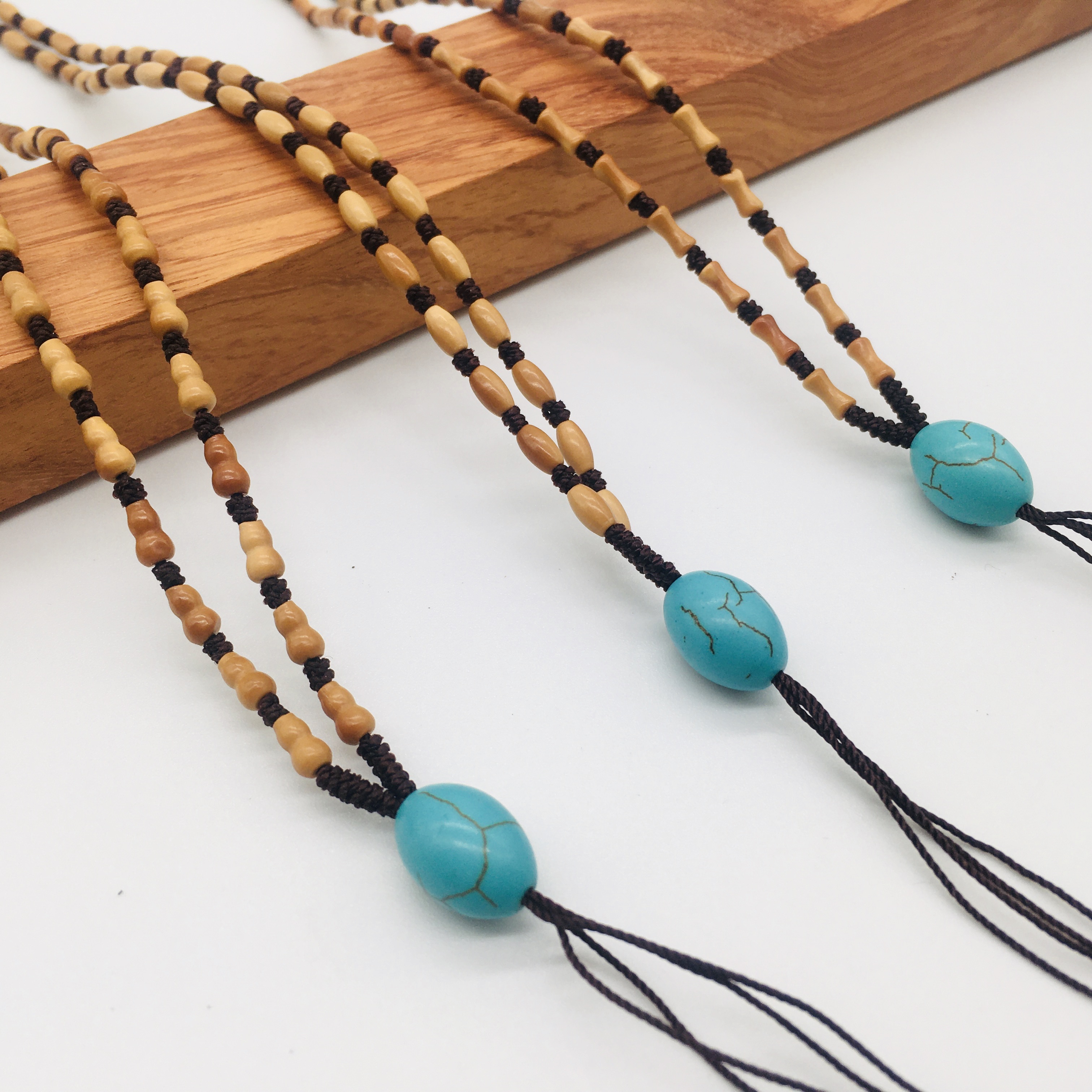 地摊爆款橄榄核米珠竹节圆珠葫芦108项链坠饰手机挂绳毛衣链