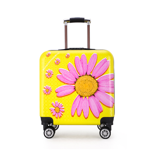 Children‘s Boarding Bag Universal Wheel Trolley Case Chicken Cartoon Daisy 18-Inch Luggage Wholesale Customization